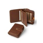 Men Coffee Brown Genuine Leather Wallet